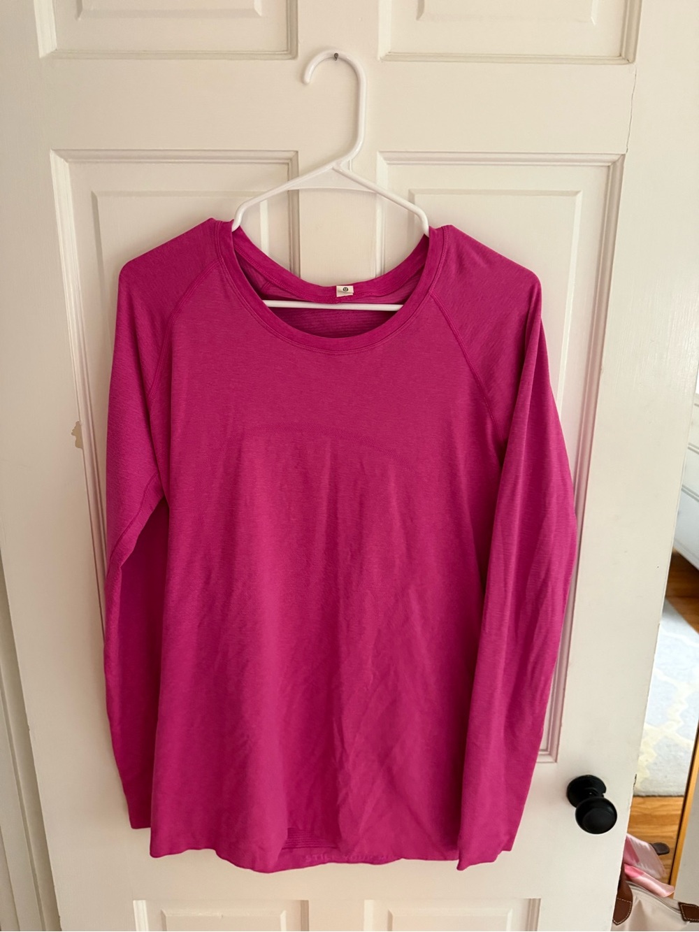 lululemon athletica Long Sleeve Crew in Bright Pink